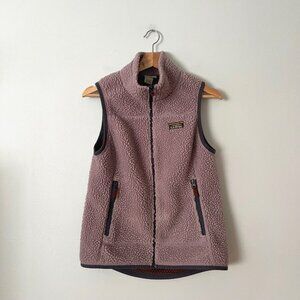 L.L. Bean Mountain Pile Fleece Vest Purple Women's Size Small